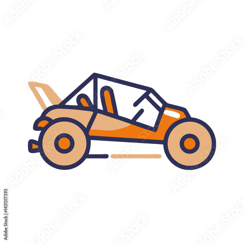 Off-Road Buggy Vector Illustration: Isolated Design for Adventure and Recreation