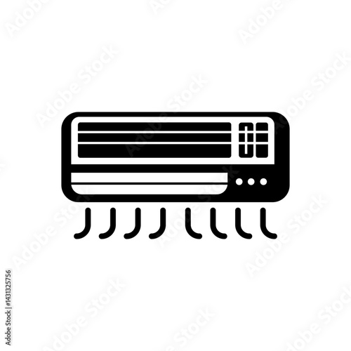 Wall Mounted AC Silhouette Icon