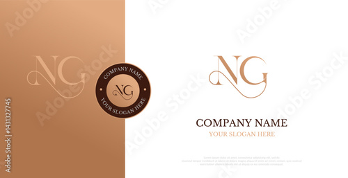 Initial NG Logo Design Vector 