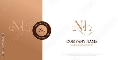 Initial NL Logo Design Vector 
