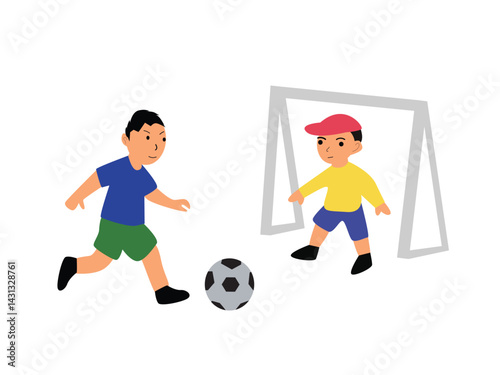 children play ball happily, children's ball game