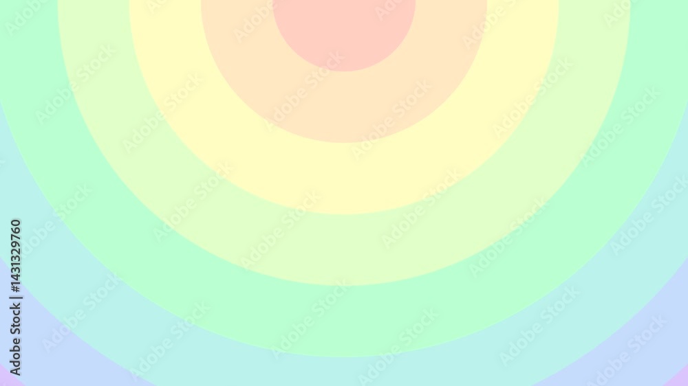 Radiating Circles Pastel Rainbow Looping Background Gradient Concentric Circle Animation from Top Edge 4K No Color Banding Radiating Circles Pastel Rainbow Looping Background Gradient Concentric Circle Animation from Top Edge 4K No Color Banding