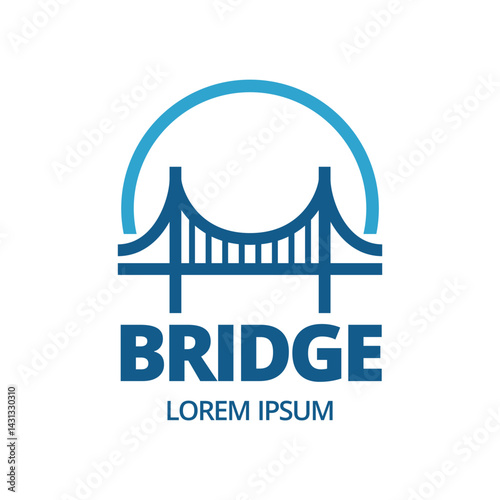 Bridge logo icon illustration template design isolated on white background.