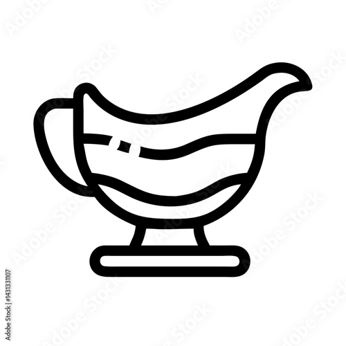 Gravy Boat Line Art Icon