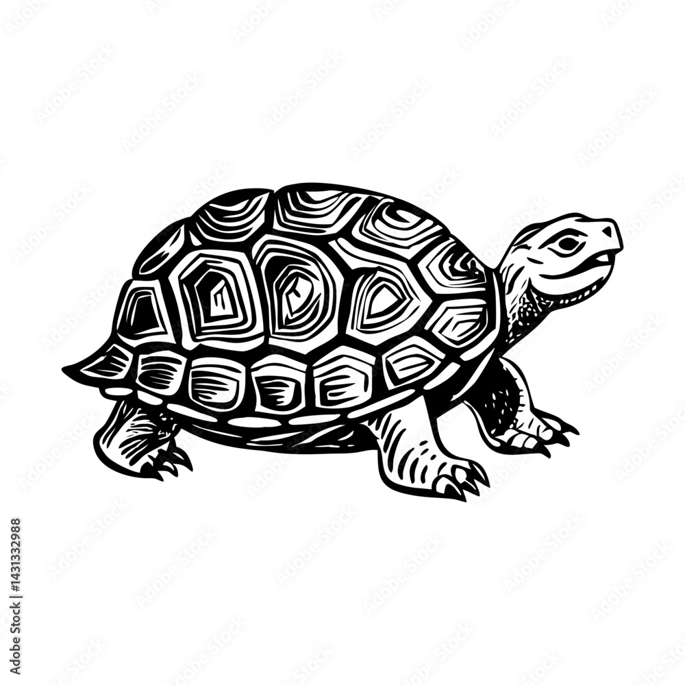 Fototapeta premium A sketchy style illustration of turtle 