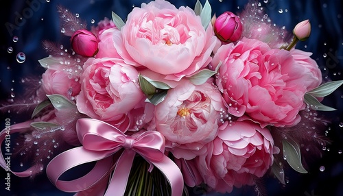 Wunderschöner Brautstrauß aus Pfingstrosen