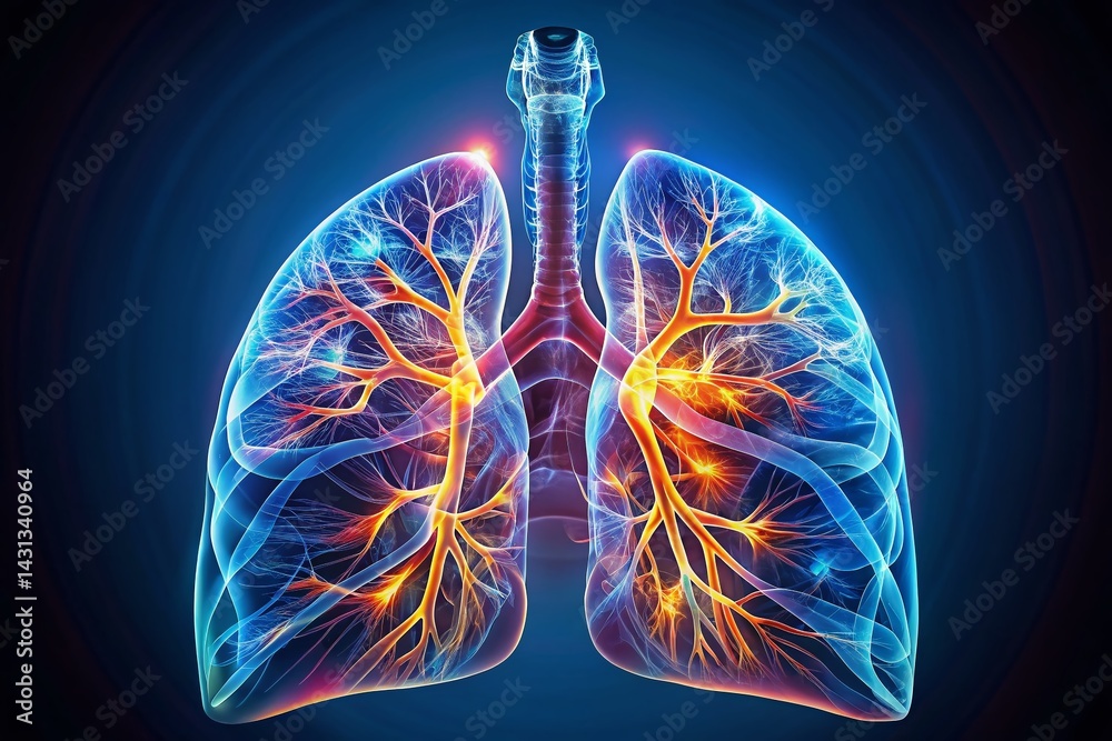 3D Medical Lung X-Ray: High-Resolution Generative AI Image for Healthcare Professionals