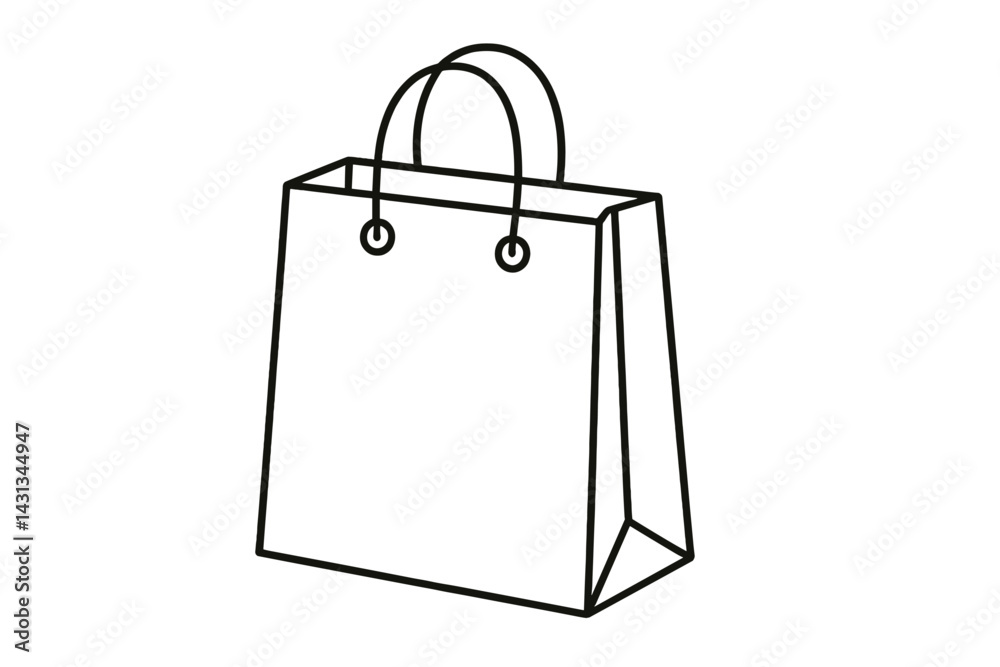 Stylish icon set featuring a simple, elegant shopping bag design suitable for various applications Stylish icon set featuring a simple, elegant shopping bag design suitable for various applications