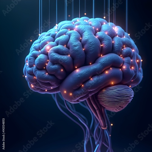 3d rendered illustration of human brain
