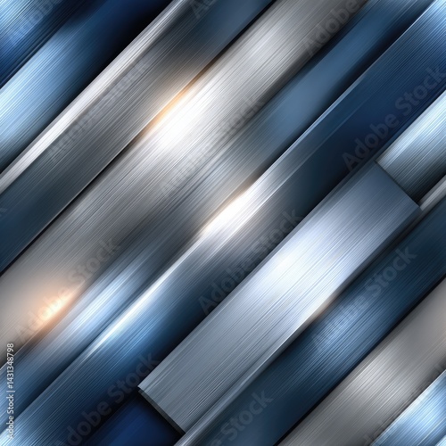 Obraz na płótnie Abstract blue background with diagonal lines and geometric shapes offers a modern design ideal for corporate presentations and layouts SEAMLESS PATTERN w salonie