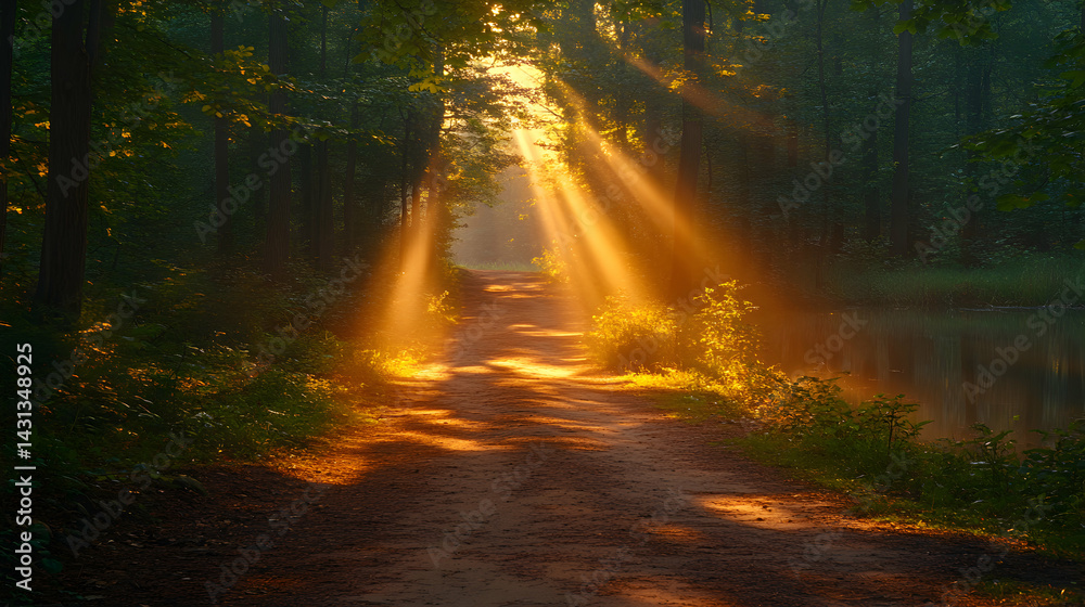 Obraz premium Campfire in the Forest at Night