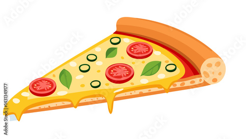 Minimalist vector pizza slice