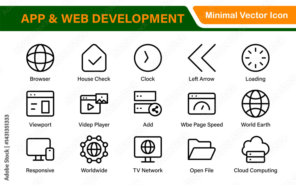 Professional App Web Development Icons – Modern Outline Vector Set for UI, UX, Programming, Websites, Coding, Digital Products, and Software Professional App Web Development Icons – Modern Outline Vector Set for UI, UX, Programming, Websites, Coding, Digital Products, and Software