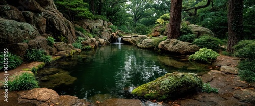 Tranquil Zen Garden Pond