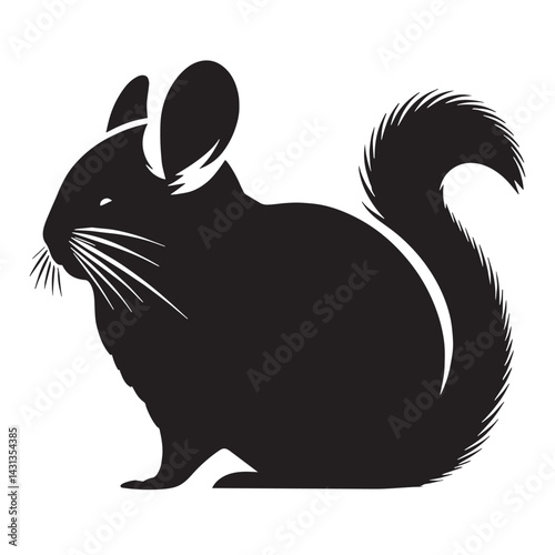 Professional vector illustration of chinchilla silhouette optimized for branding – chinchilla silhouette – chinchilla vector – chinchilla illustration – silhouette of chinchilla – chinchilla icon

