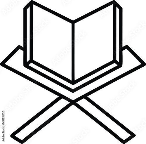 holy quran icon. outline icon
