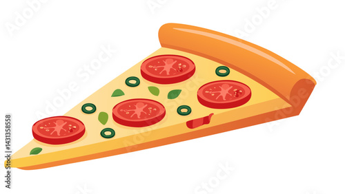 Minimalist vector pizza slice