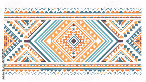 Geometric tribal pattern vector