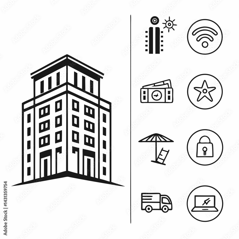 Obraz premium vector illustration of a house