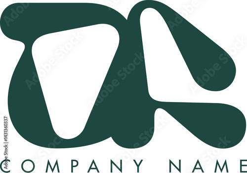 Creative Abstract Initial Letter DA Logo Design