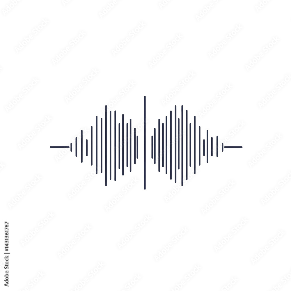 Abstract Sound Wave Visualization Dark Teal Vertical Bars on Transparent Background Abstract Sound Wave Visualization Dark Teal Vertical Bars on Transparent Background