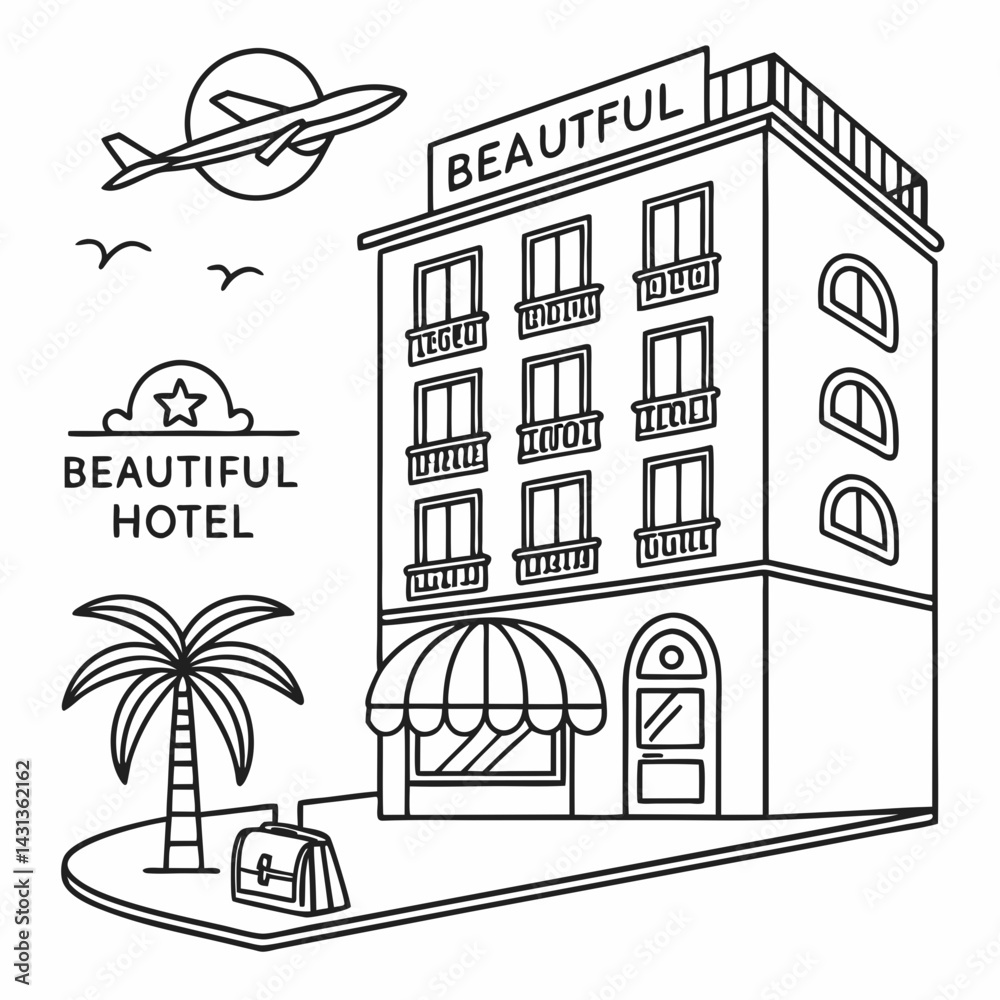 Fototapeta premium vector illustration of a city