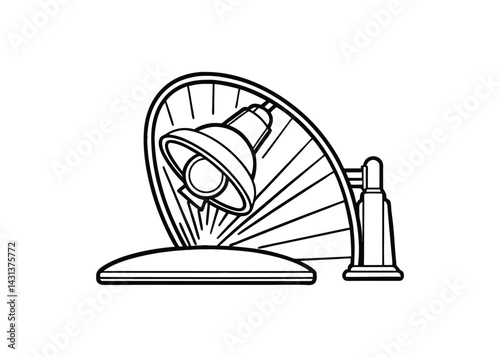 Silhouette of GE Reveal isolated on a white background