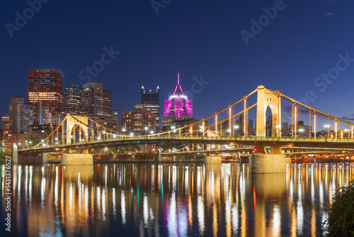 Obraz na płótnie Pittsburgh, Pennsylvania, USA w salonie