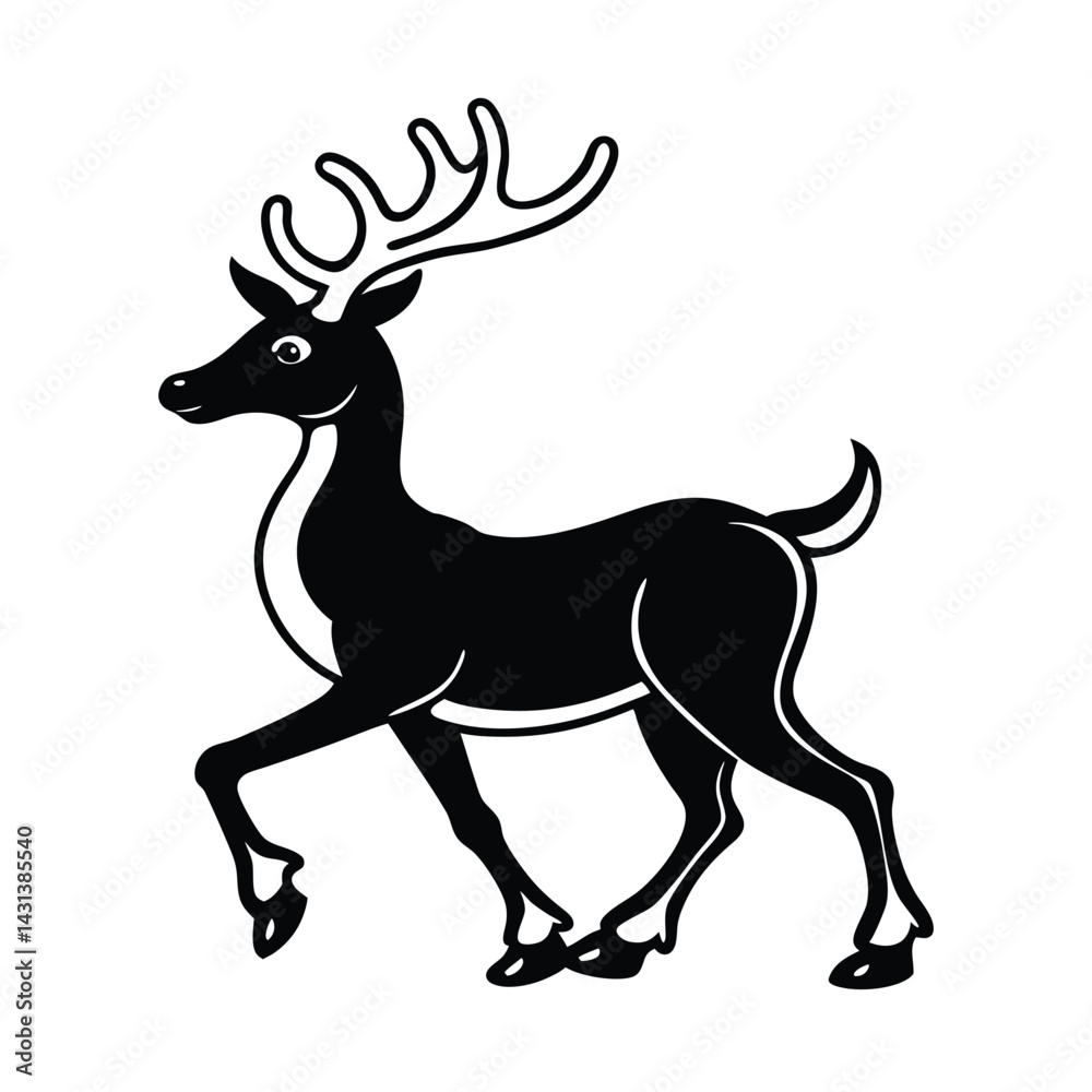 Fototapeta premium deer silhouette vector