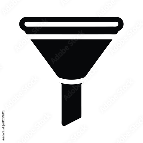 filter funnel stencil icon vector illustration