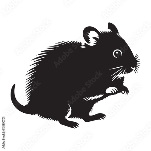 Clean hamster silhouette vector ideal for professional logos and scalable digital designs – hamster silhouette – hamster vector – hamster illustration – silhouette of hamster – hamster icon

