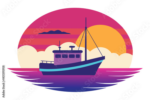 a-peaceful-fishing-boat-floating-on-the-ocean--wit.eps