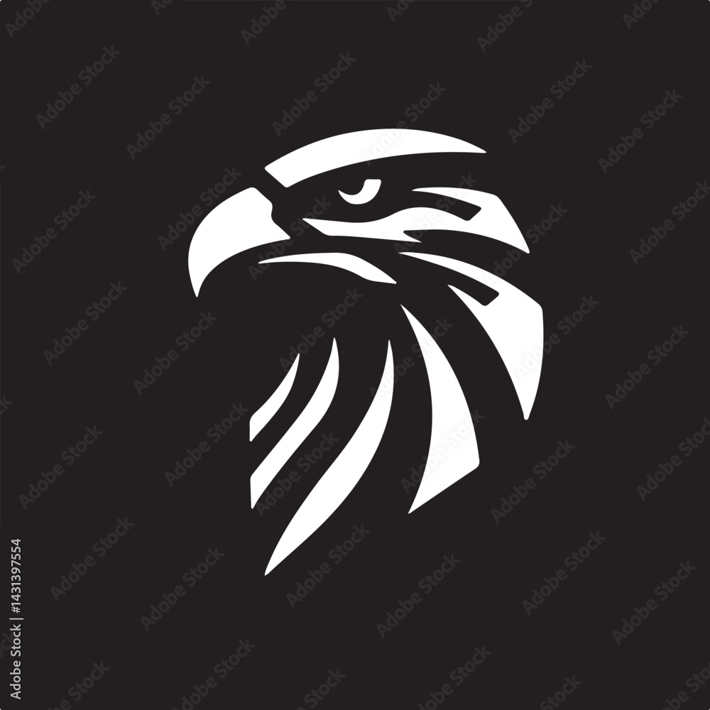 Fototapeta premium Eagle head simple icon. Vector ICON all icon Viktor..