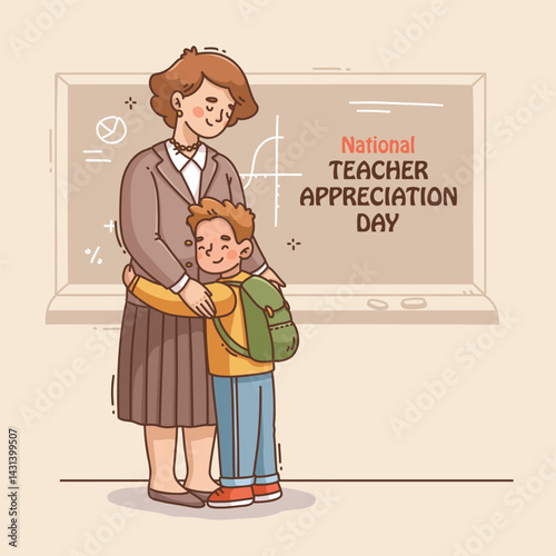 Heartwarming teacher appreciation moment in classroom