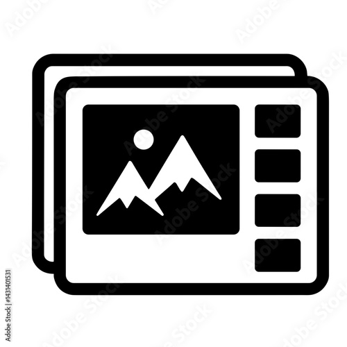 Image browser icon representing media content or gallery UI - concept of ecommerce image preview content display gallery product photo interface visual media asset