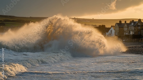 Wildlife Battering Sandy Perspective Shore Coastal