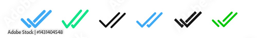  double check icon tick symbol