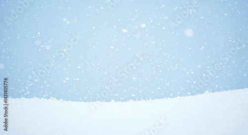 Serene Winter Snowfall A Breathtaking View of Falling Snow Against a Clear Sky