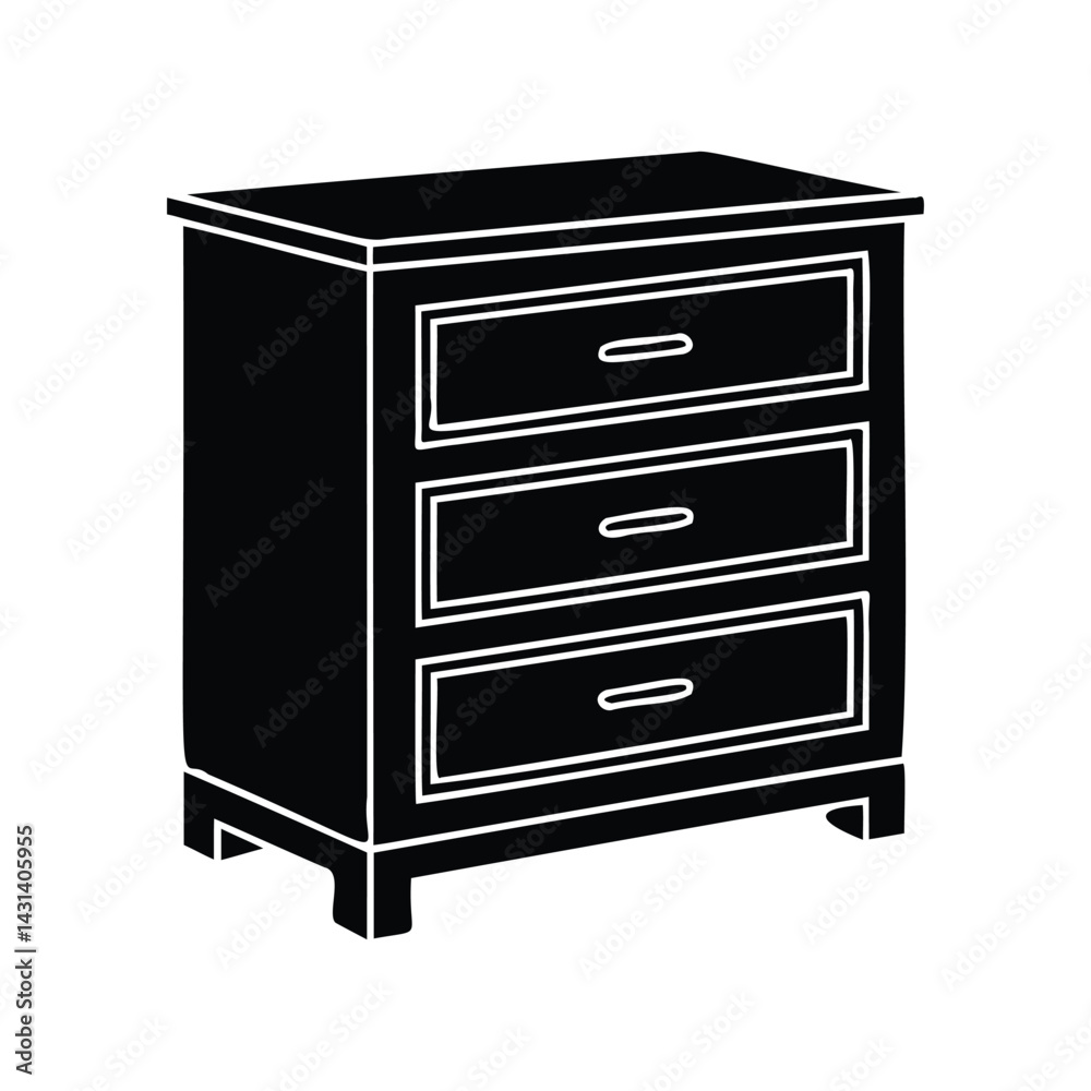 Silhouette of a cabinet