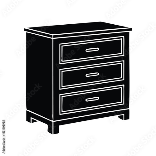 Silhouette of a cabinet