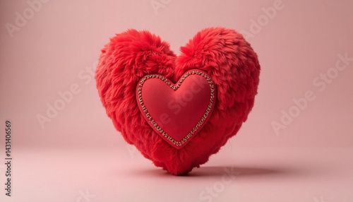 Obraz na płótnie Heart with Bandage for Nurse's Day on Comfy Red Background w salonie