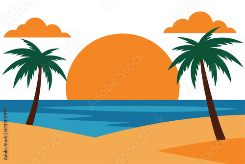 a-quiet-sunset-over-a-tropical-beach--with-the-sun 