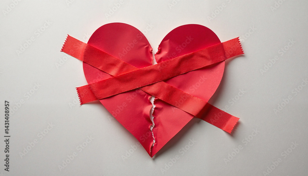Heart with Bandage - Symbol of Healing for Nurse's Day