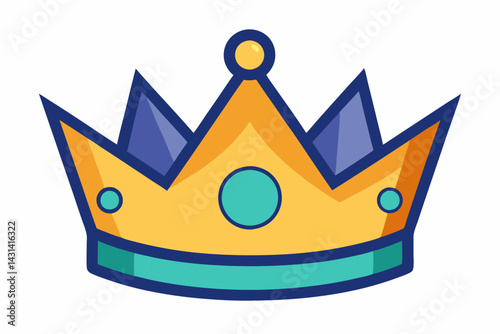 golden crown vector illustration on white background