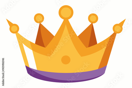 golden crown vector illustration on white background