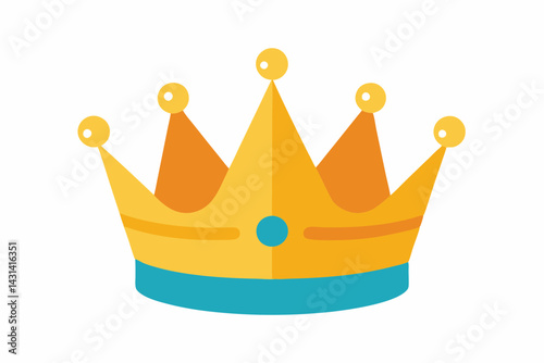 golden crown vector illustration on white background