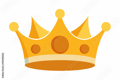 golden crown vector illustration on white background