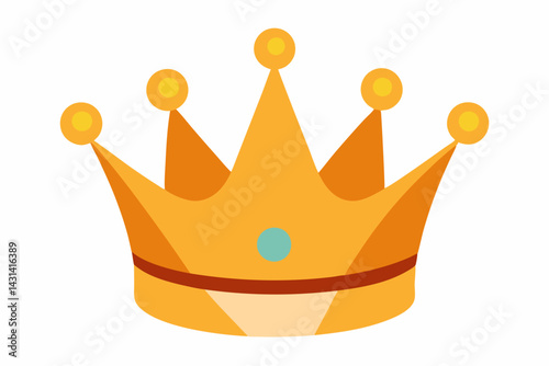 golden crown vector illustration on white background