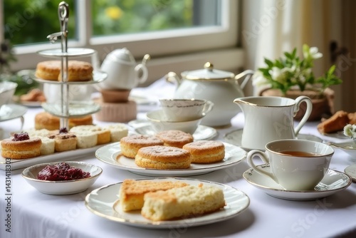 Wallpaper Mural Cream Tea Spread Variation Torontodigital.ca