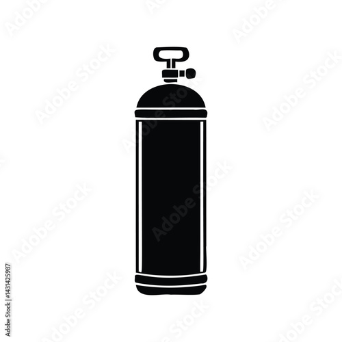 Silhouette of a gas cylinder